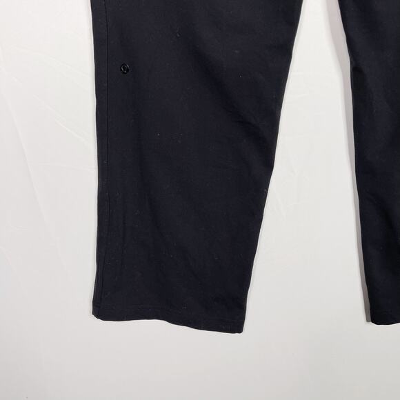 Lululemon Mens Large L Black Straight Leg Sweatpants Knit Pockets Pull On - Picture 6 of 7